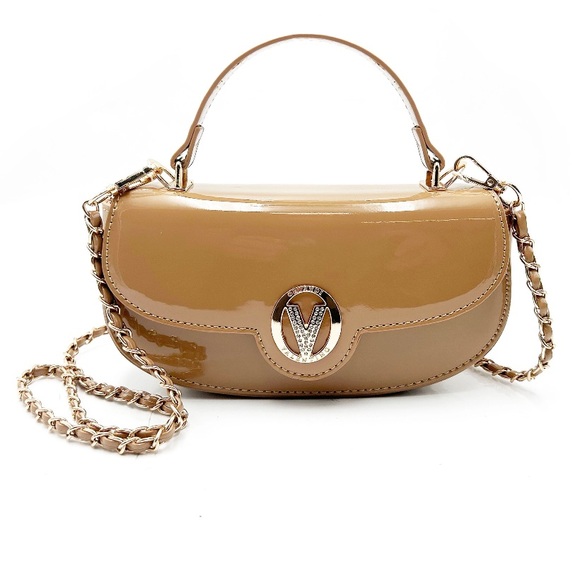 Valentino Orlandi Handbags - Valentino Orlandi Glossy Beige Crossbody Bag